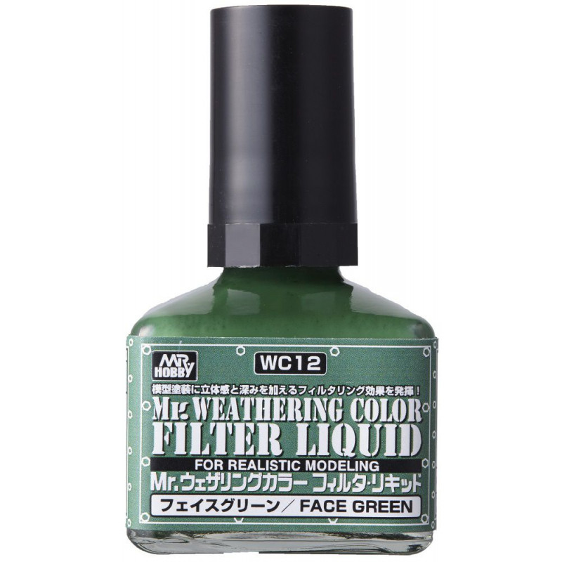 GNZ - Mr. Weathering Color Filter Liquid Face Green - WC12