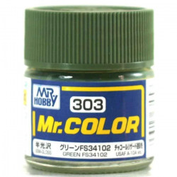 GNZ - Mr. Color Semi-Gloss Green FS34102 - USAF - C303