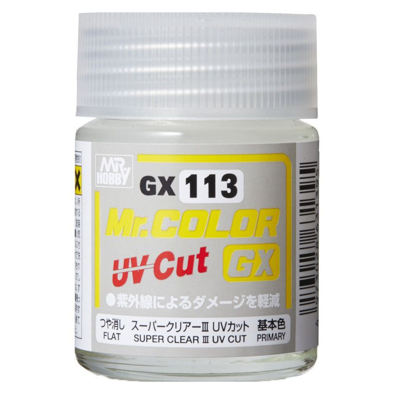 GNZ - Mr. Color Super Clear III UV Cut Flat - 18ml Bottle -  GX113