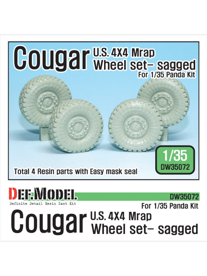 DEF Model - U.S Cougar MRAP Sagged Wheel set (for Panda 1/35) - 35072