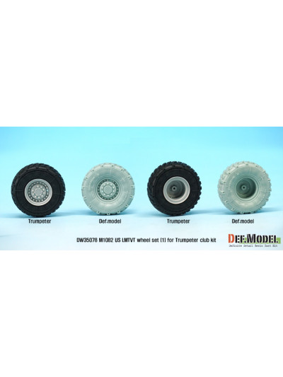 DEF Model: US M1082 LMTVT Sagged Wheel set(1) Michelin XML tires ( for Trumpeter 1/35) - 35078
