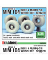 DEF Model: US M901 & AN/MPQ-53 Trailer Wheel set - Sagged ( for Trumpeter 1/35)