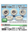 DEF Model: US M901 & AN/MPQ-53 Trailer Wheel set - No Sagged ( for Trumpeter 1/35) - 35094
