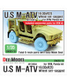 DEF - US M1240A1 M-ATV Sagged Wheel set (for RFM, Panda 1/35) - DW35113