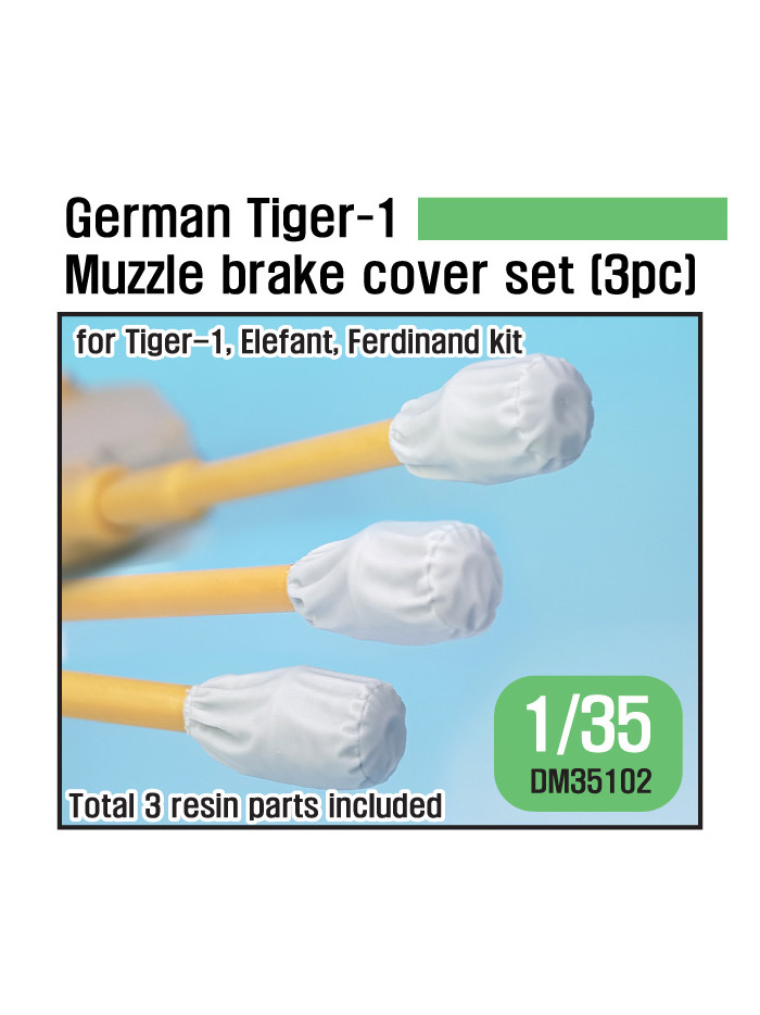 DEF - German Tiger 1 Muzzle Brake cover set (3pc) - 35102