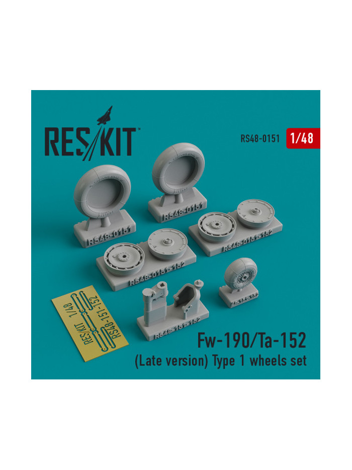Res/Kit - Fw-190/Ta-152 (Late Version) Type 1 Wheels Set - 0151