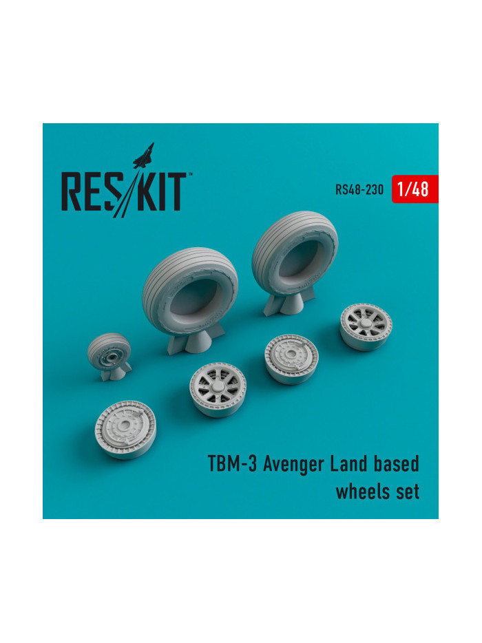 Res/Kit - Grumman TBM-3 Avenger Land Based Wheel Set - 0230