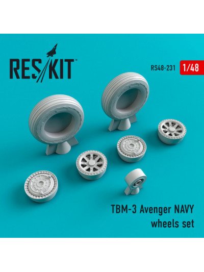 Res/Kit - Grumman TBM-3 Avenger NAVY Wheel Set - 0231