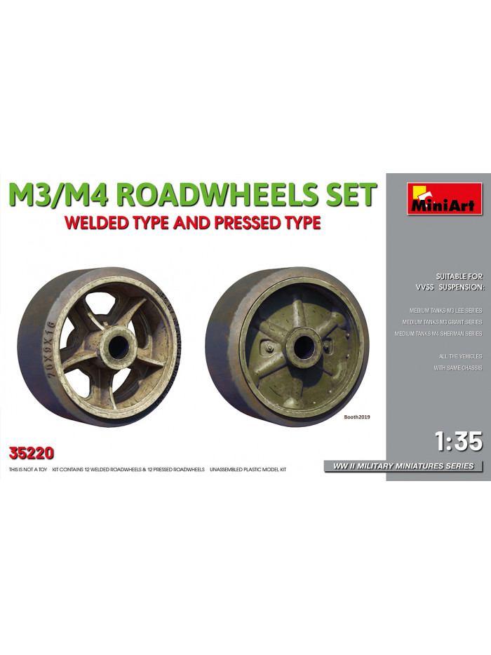 Miniart - 1/35 M3/M4 Road Wheels Set  - 35220