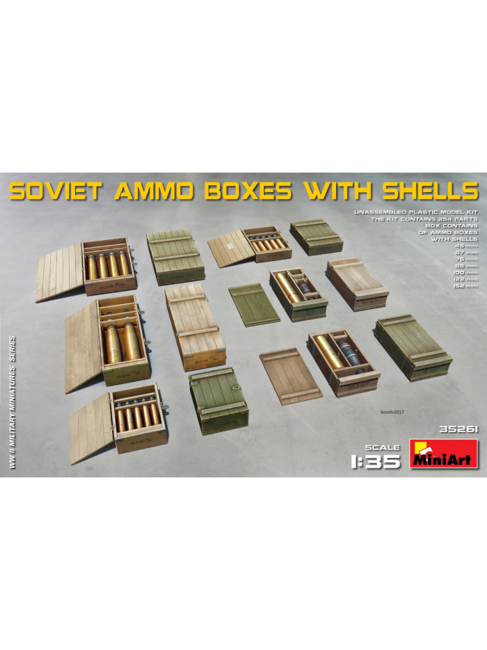 Miniart - 1/35 Soviet Ammo Boxes with Shells - 35261