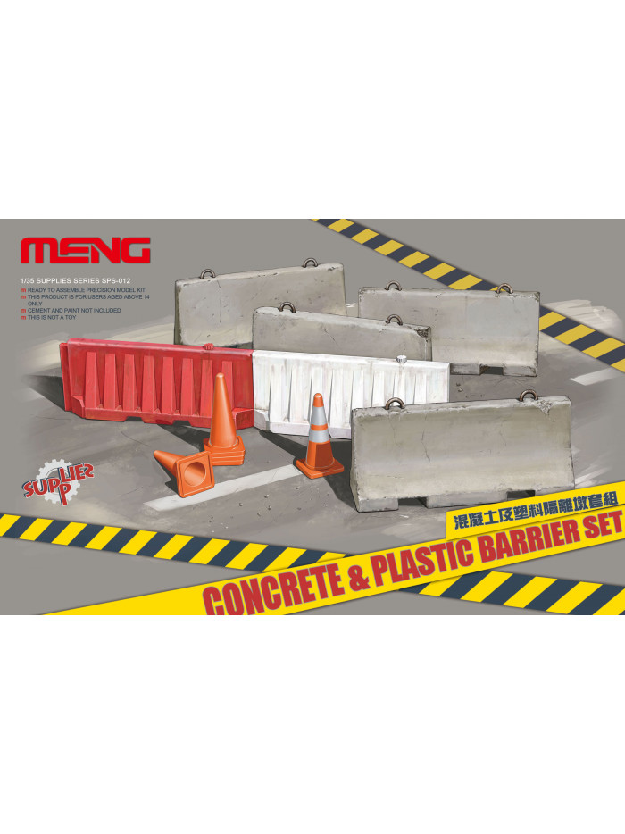 MENG - 1/35 Concrete and Plastic Barrier Set - SPS012
