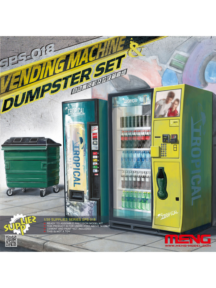 MENG - 1/35 Soda Vending Machines and Dumpster - SPS018