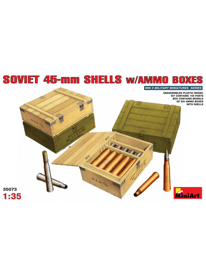 Miniart - 1/35 Soviet 45-mm Shells w/Ammo Boxes - 35073