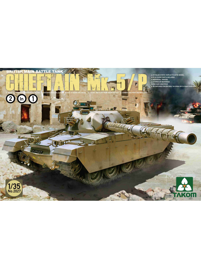 Takom - 1/35 Chieftain Mk 5/P British Main Battle Tank (2 in 1) - 2027