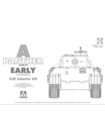 Takom - 1/35 Panther Ausf. A Early Production Full Interior - 2097