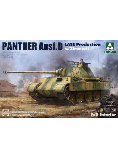 Takom - 1/35 Panther Ausf. D Late Production Full Interior - 2104