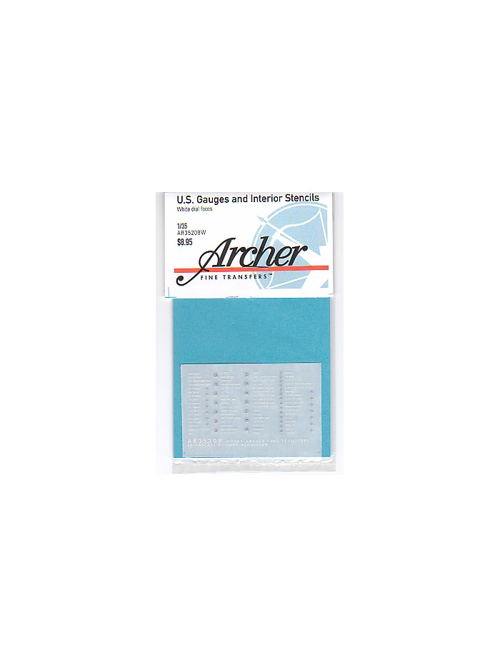 Archer Fine Transfers - 1/35 US Gauges and Interior Stencils - 35209W