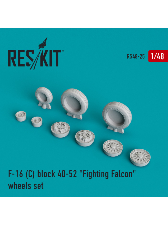 Res/Kit - F-16 (C) block 40-52 'Fighting Falcon' wheels set - 0025