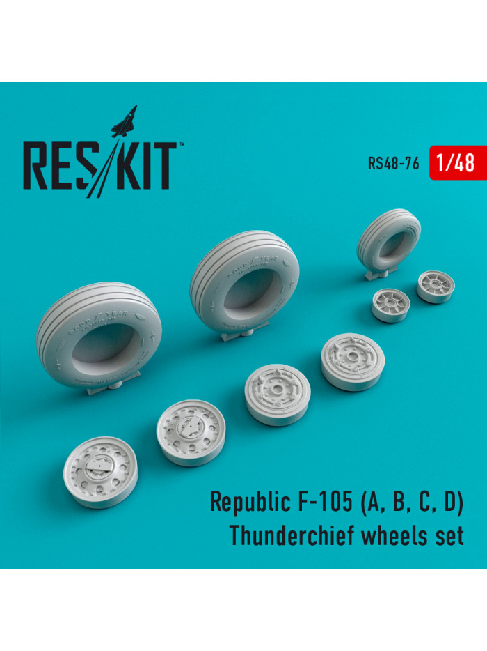 Res/Kit - Republic F-105 (A, B, C, D) Thunderchief wheels set - 0076