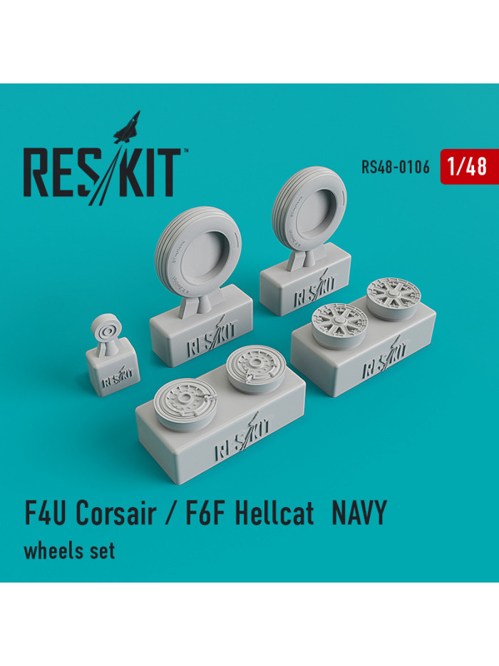 Res/Kit - F4U Corsair / F6F Hellcat NAVY wheels set - 0106