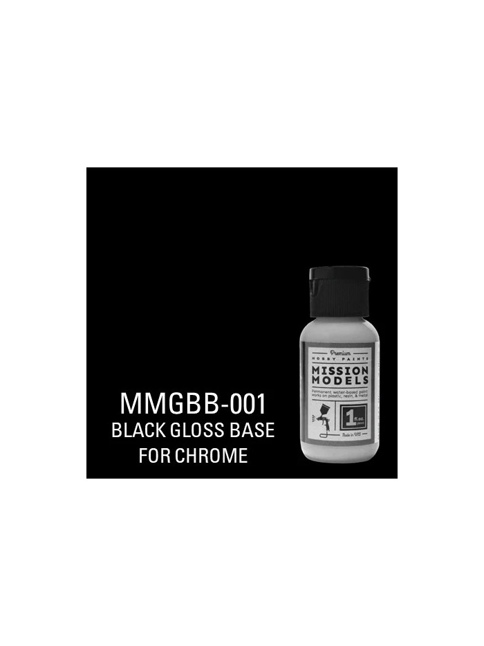 Mission - Gloss Black Base for Chrome - 1oz Acrylic - BB01