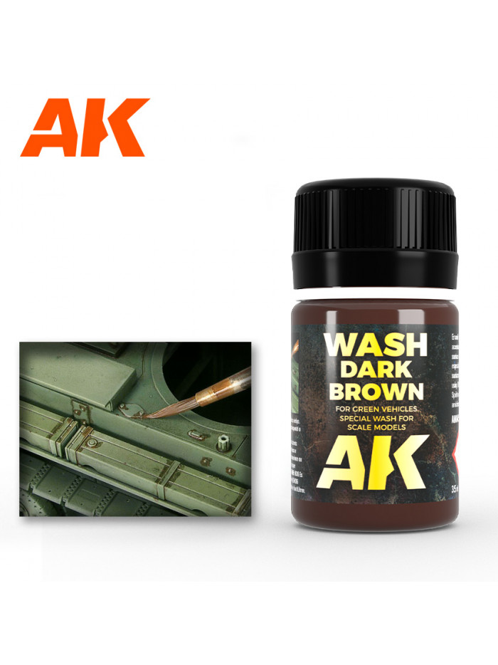 AK - Dark Brown Wash for Green Vehicles 35ml - 045