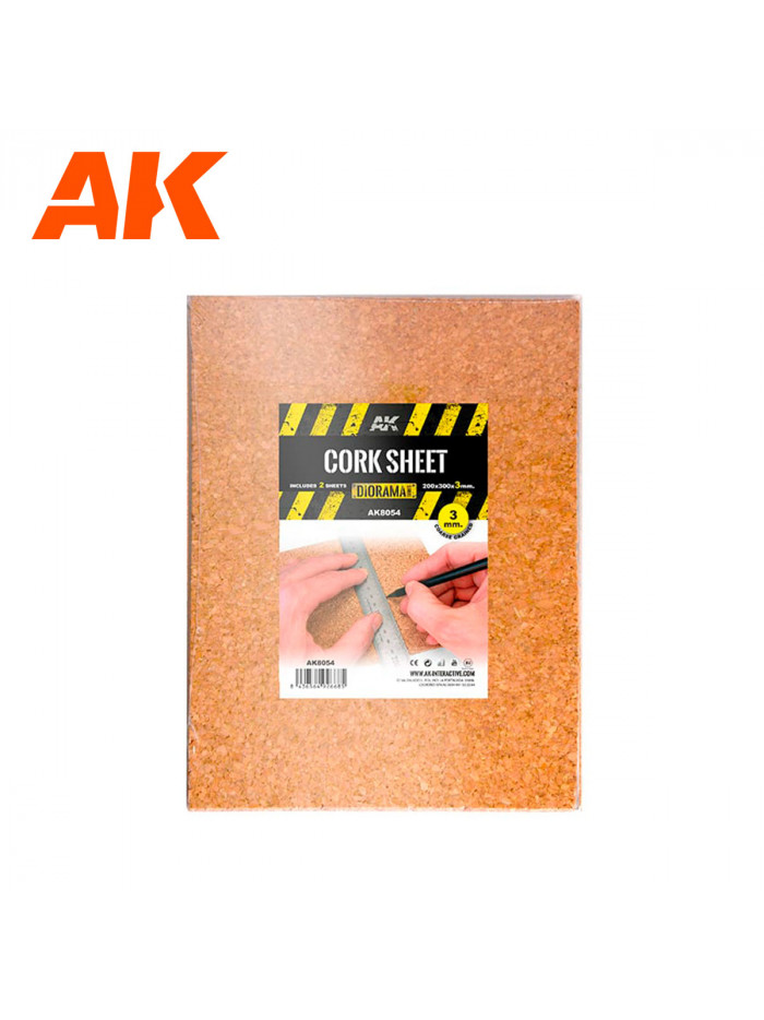 AK - Cork Sheet - FINE grained 200x300x3mm - 8054