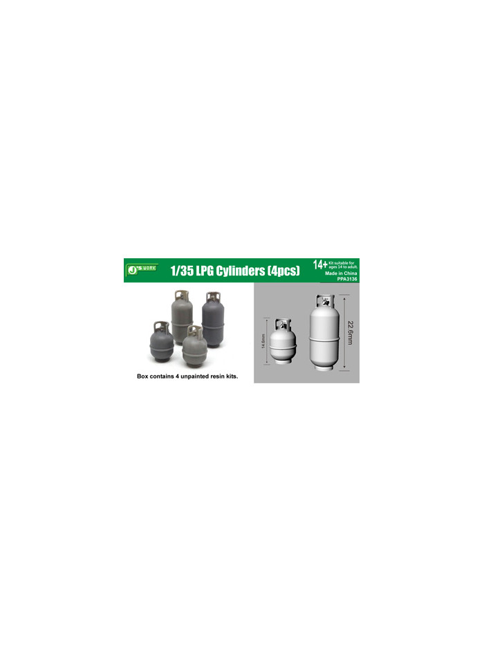 J's Works - 1/35 LPG Cylinders (4 pieces) - PPA3136