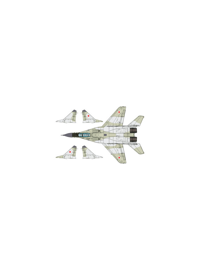 J's Works - Airbrush CAMO-MASK for 1/72 MiG-29 Camouflage Scheme 1 - PPA5179