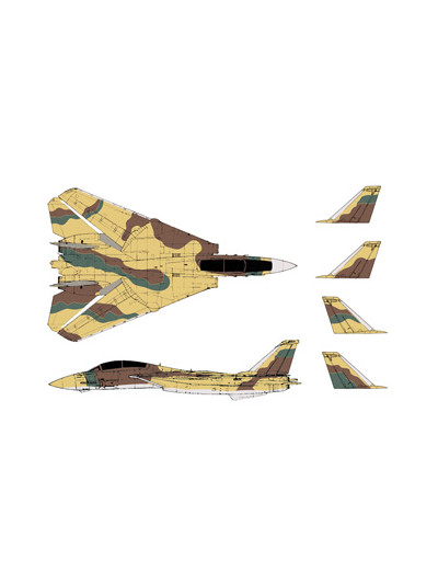 J's Works - Airbrush CAMO-MASK for 1/72 F-14 Camouflage Scheme 2 - PPA5187
