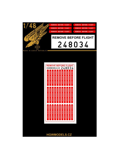 HGW - 1/48  Remove Before Flight USA - Easy Belts -248034