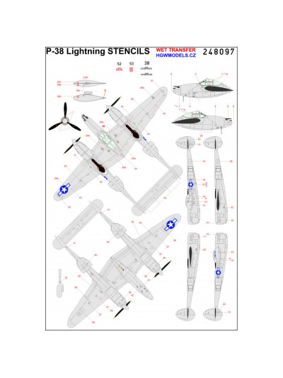HGW - P-38F Lightning (TAM) - Basic Line 1/48 - 148815