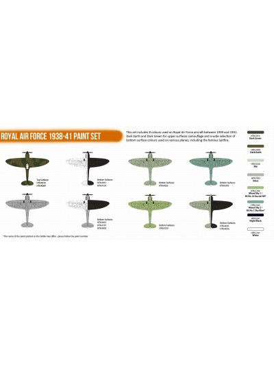 HTK - Royal Air Force 1938-41 Paint Set - CS121