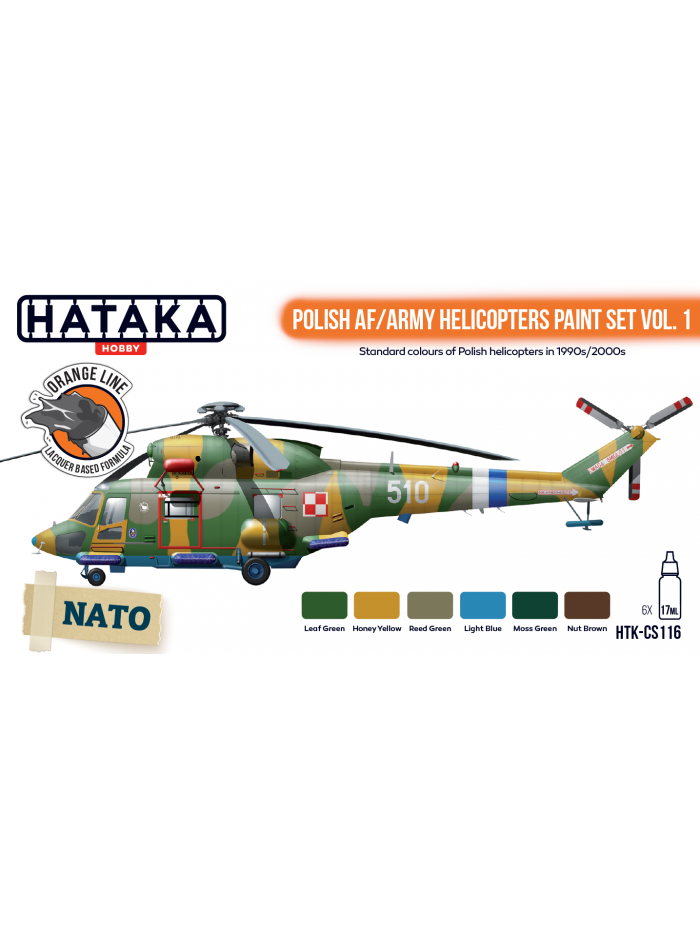 HTK - Polish AF / Army Helicopters paint set vol. 1 - CS116