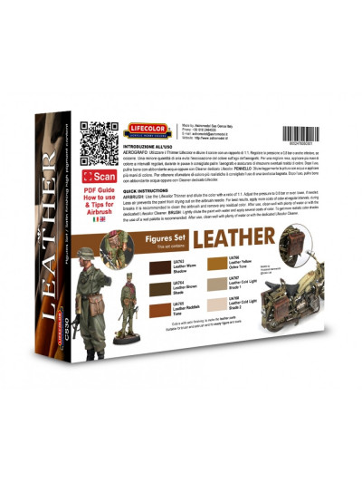 Lifecolor - Leather Set (22ml x 6) - CS30