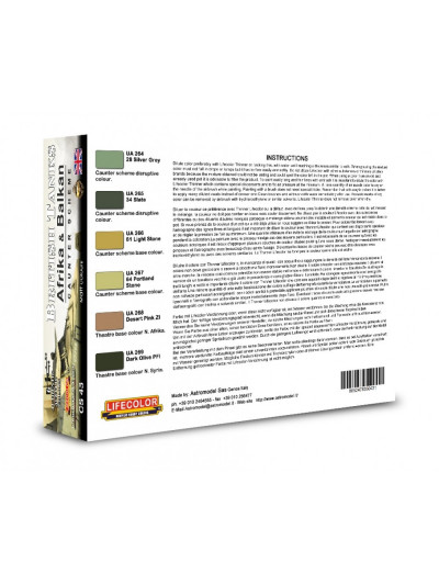 Lifecolor - British tanks Set 1 Set (22ml x 6) - CS43