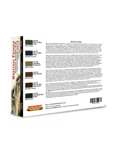 Lifecolor - British tanks Set 2 Set (22ml x 6) - CS44