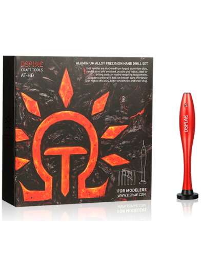 DSPIAE Metal Hand Drill Holder with 0.3~1.2mm Tungsten Drill Bits Set - AT-HD