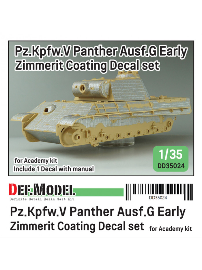 DEF - Panther Ausf.G Early Zimmerit Coating Decal set - 35024