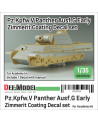 DEF - Panther Ausf.G Early Zimmerit Coating Decal set - 35024