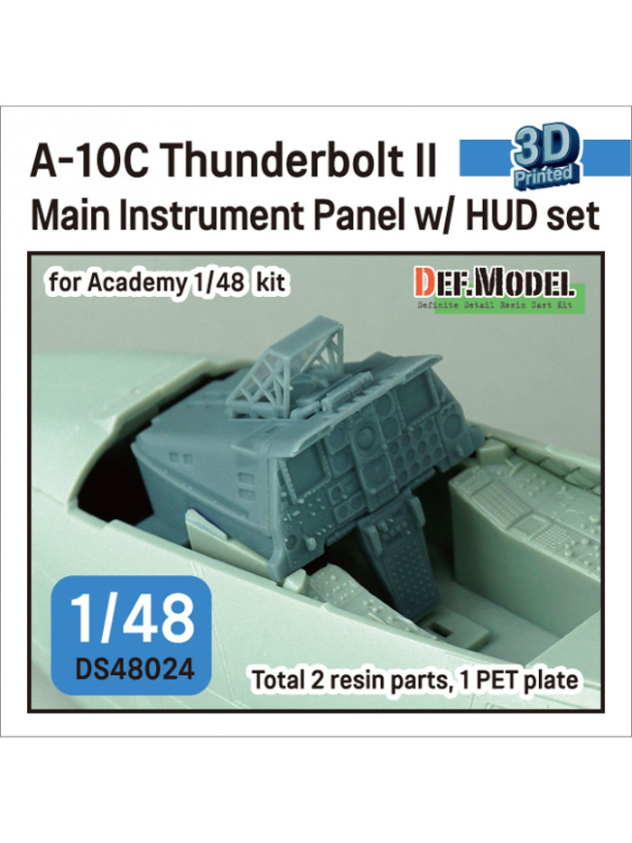 DEF Model - A-10C Thunderbolt II Main Instrument Panel w/ HUD set for Academy 1/48 kit - 48024