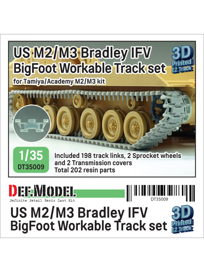 DEF - US M2/M3 Bradley IFV BigFoot Workable Track set  (for 1/35 Tamiya/Academy M2/M3 kit) - DT35009