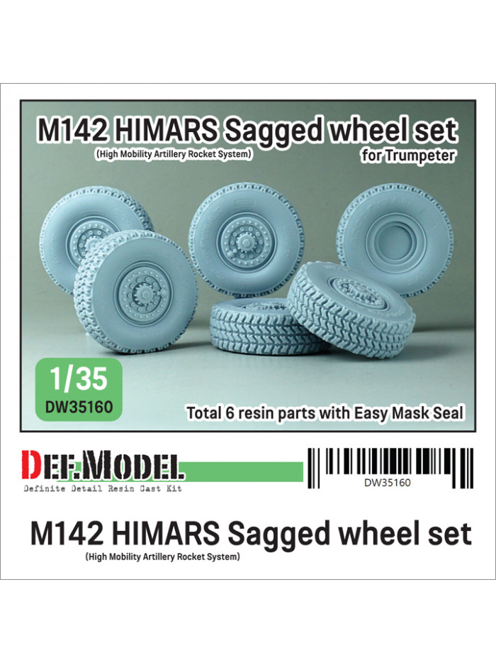 DEF Model - US M142 HIMARS Sagged wheel set - New Tool (for Trumpeter 1/35) - DW35160