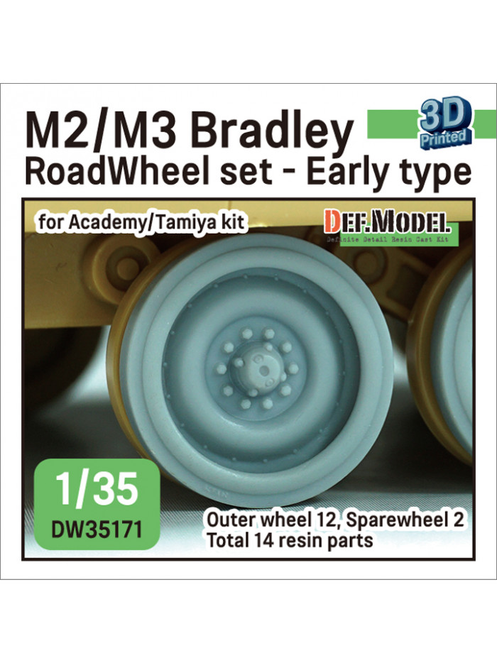 DEF Model - US M2/M3 Bradley Roadwheel set - Early type (for Academy/Tamiya 1/35) - DW35171