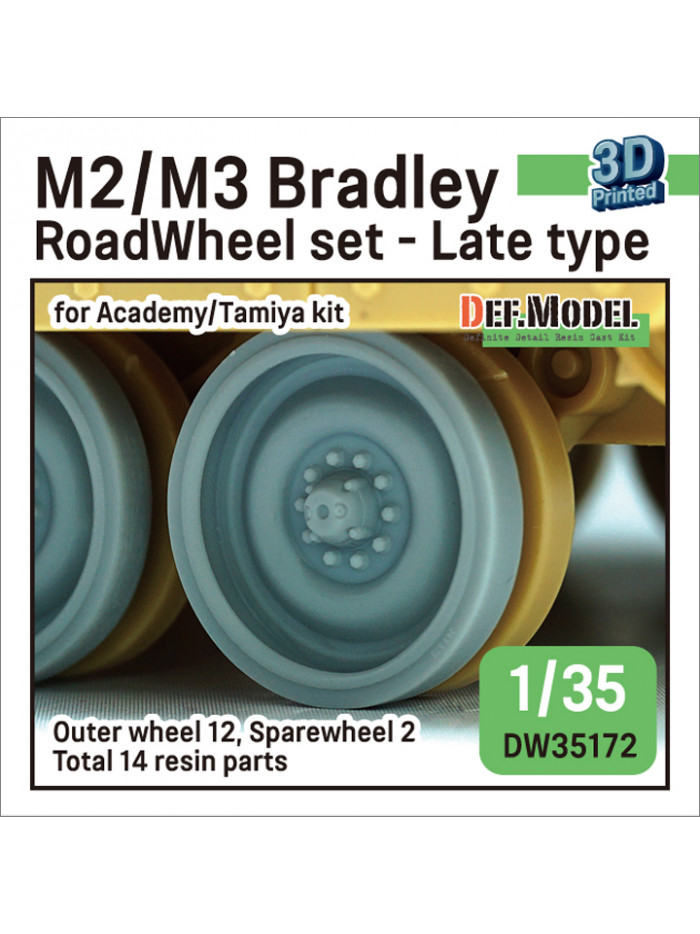 DEF Model - US M2/M3 Bradley Roadwheel set - Late type (for Academy/Tamiya 1/35) - DW35172