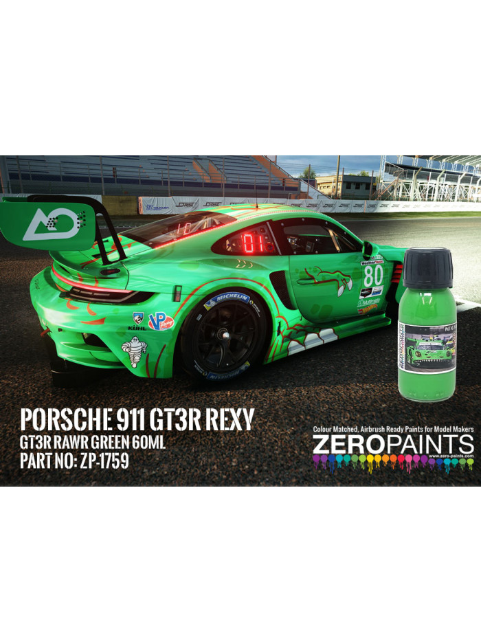 ZP - Porsche 911 GT3R Rexy Livery (GT3R Rawr) - Green Paint 60ml -1759