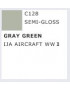 GNZ - Mr. Color Semi-Gloss Gray Green -  IJA Aircraft WW II - C128