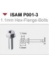 ISAM - 1.1mm Hex-Flange-Bolts 10pcs - P001-3