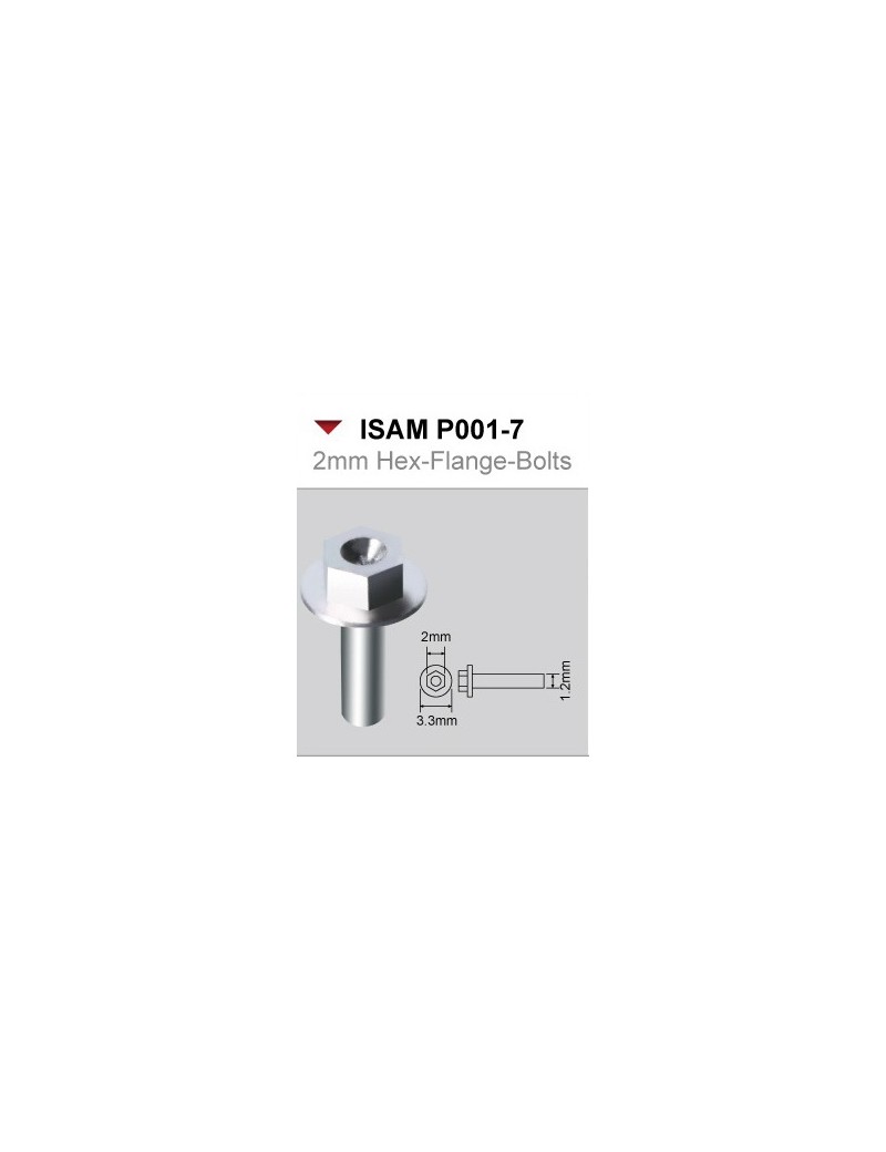 ISAM - 2.0mm Hex-Flange-Bolts 10pcs - P001-7