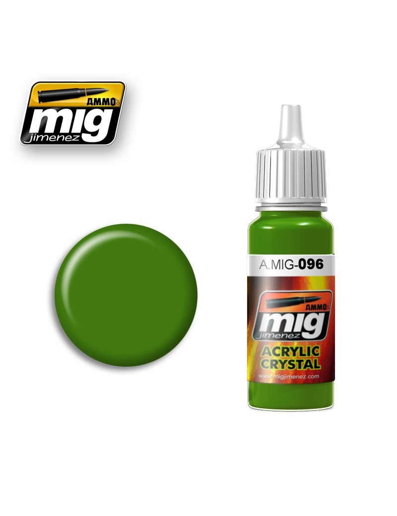 A.MiG - CRYSTAL GREEN PERISCOPE  (AND TAIL LIGHT ON) - 096